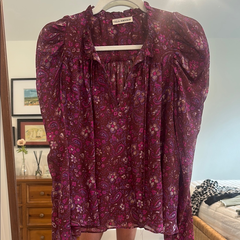 Ulla Johnson Carnine Paisley Women's silk blouse